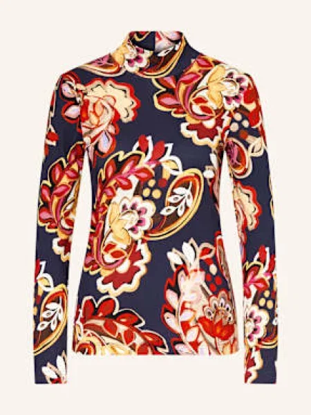 Efixelle Tričko S Dlouhým Rukávem tmavě modrá/ červená/ oranžová červené