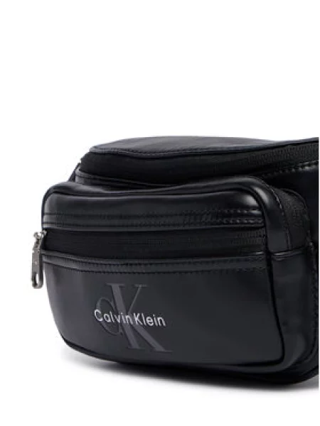 Calvin Klein Torbica za okrog pasu / bela črna