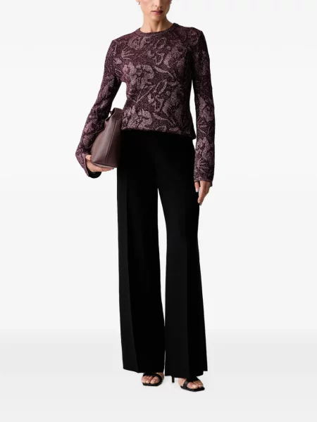Pulover Liu Jo cu model floral din jacard violet