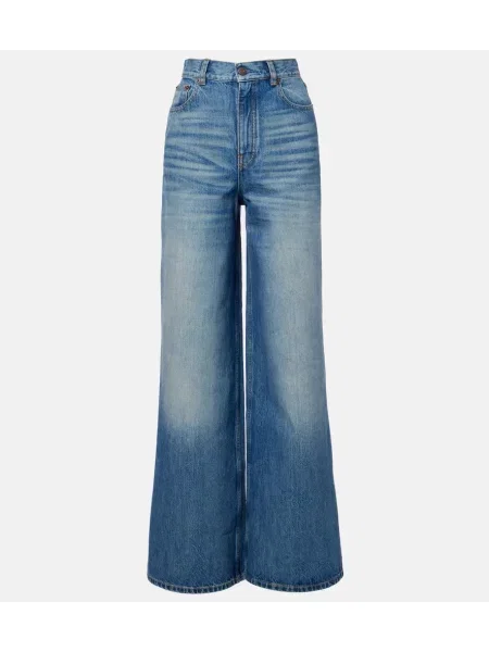 Blugi evazați Chloé cu talie înaltă albastru