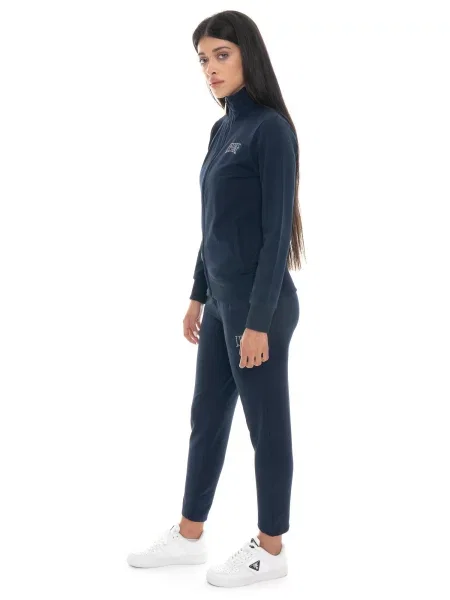 Dres Leone Apparel ze stójką i zamkiem na zimę prosty krój niebieski