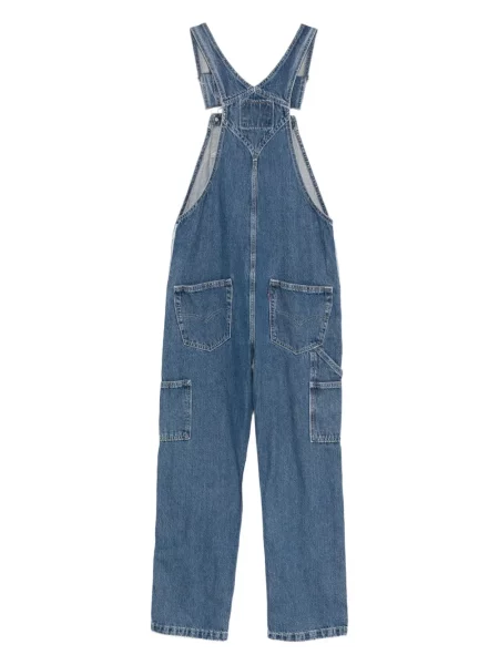 Kołnierzykowy proste jeansy Levi's sztruksowe niebieskie