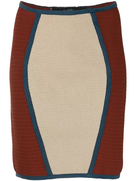 Pletené pouzdro pouzdrová sukně Jean Paul Gaultier Pre-owned červené