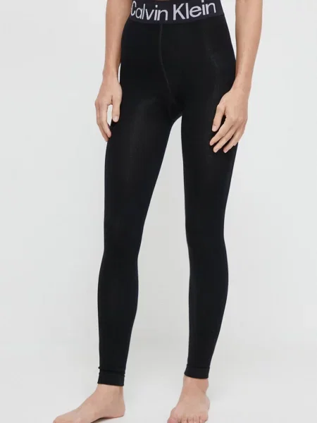 Legíny Calvin Klein melanžové černá