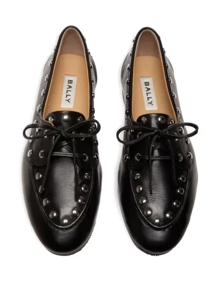 Pantofi Bally din piele cu tepi negru
