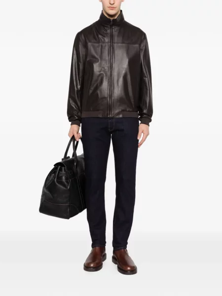 Džíny Emporio Armani s autogramem modré