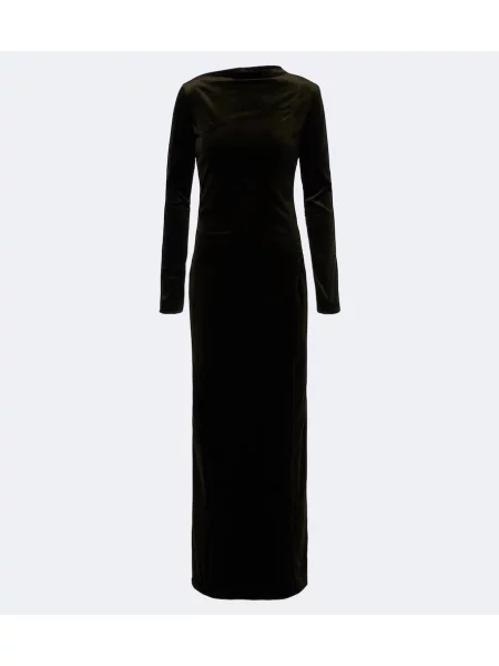 Rochie Jil Sander de catifea verde