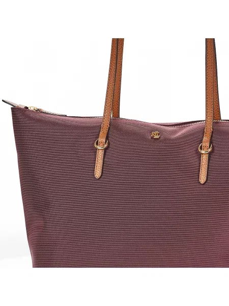 Geantă shopper Lauren Ralph Lauren roșu