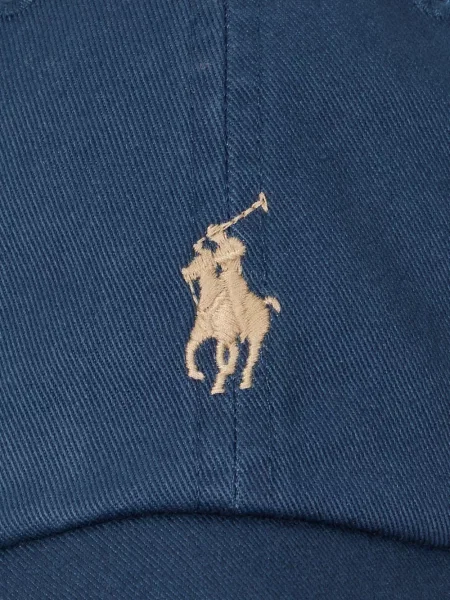 Pledas flanelinis kepurė su snapeliu Polo Ralph Lauren su petnešėlėmis aplink kaklą violetinė
