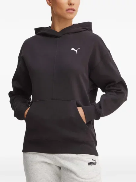 Hanorac cu glugă Puma cu broderie negru