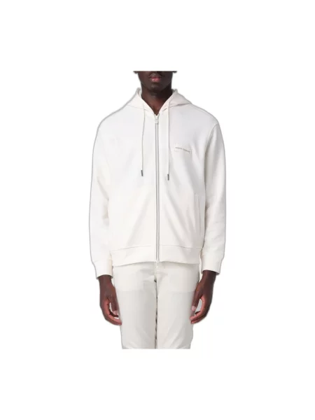 Bluza rozpinana Armani Exchange z logo beżowa