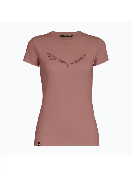 Tricou pentru femei Salewa Solid Dry desert pink roz