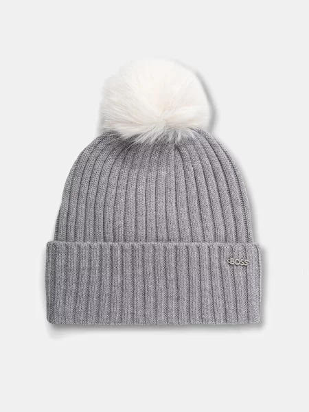 Вълнена шапка BOSS сиво
