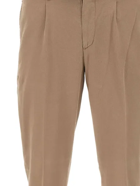 Pantaloni chino Devore plisate maro