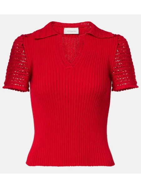 Tricou polo Magda Butrym roșu