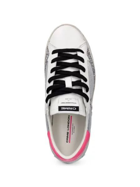 Sneakerși Crime London cu platformă alb