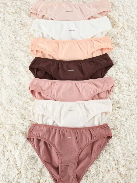 Trendyol Multicolored Jersey Plain Slip Panties roz