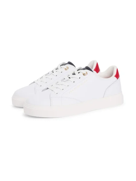 Sneakerși Tommy Hilfiger din piele alb