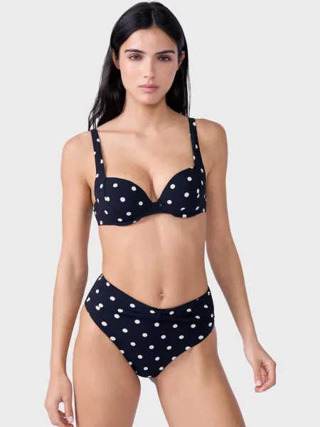 Труси Etam в горошок чорні