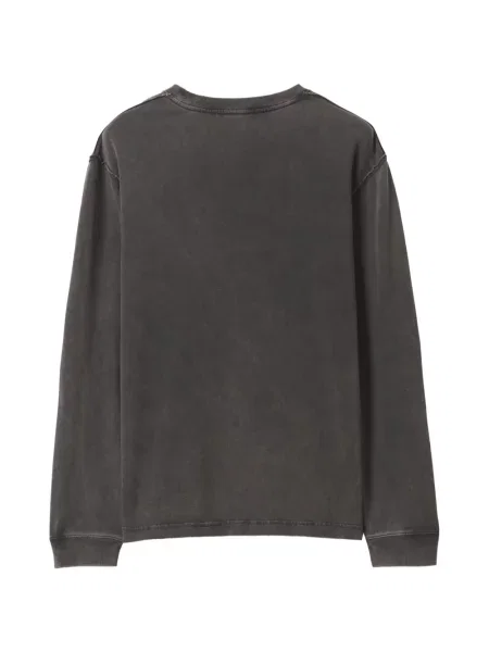 Lung tricou Maison Kitsune cu imagine negru
