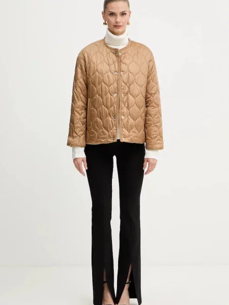 Golf Liu Jo z bufiastymi rękawami wełniany z kamieniami biały