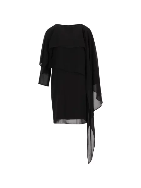 Rochie mini Mm6 Maison Margiela asimetrică negru