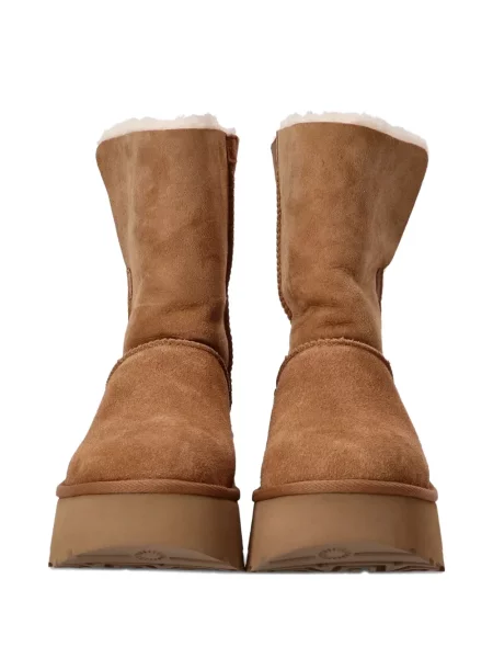 Botine Ugg din piele de căprioară cu platformă maro