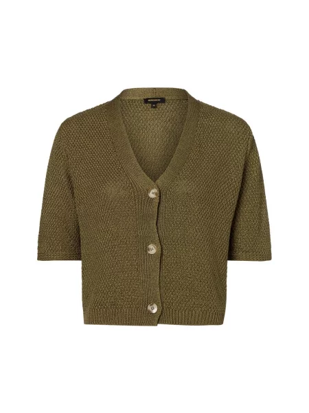 More & More Kardigan Kobiety dzianina grubo tkana wypukły wzór tkaniny 34 zielony