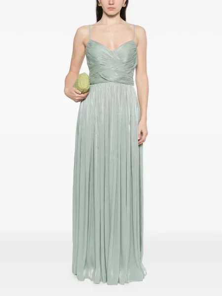 Maxi rochie maxi Costarellos plisată de costum verde