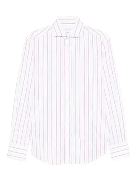 Pruhovaná košile Brunello Cucinelli bílá
