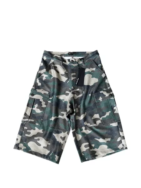 Pantaloni scurți Triple Sevens din piele cu imagine cu model camuflaj verde