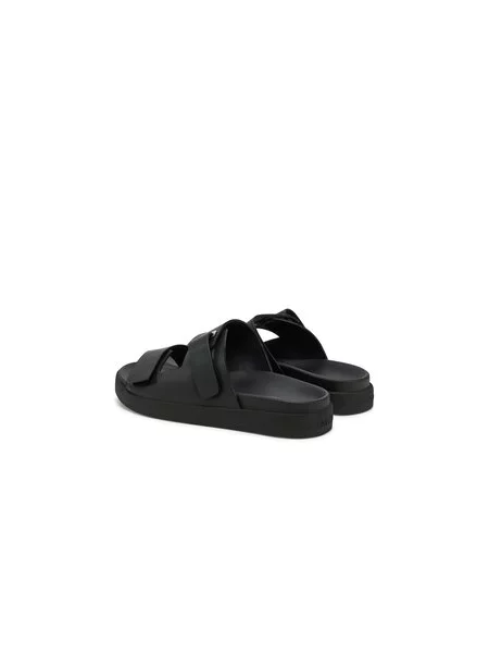 Šlepetės Calvin Klein Flat Adj Slide Eyelet juoda