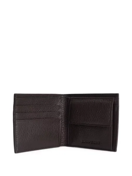 Кожено портмоне Emporio Armani кафяво