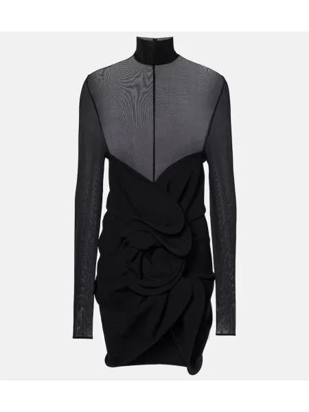 Przezroczysta sukienka Magda Butrym wełniana czarna