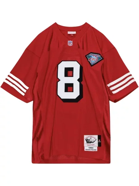 Cămașă Mitchell & Ness din jerseu roșu