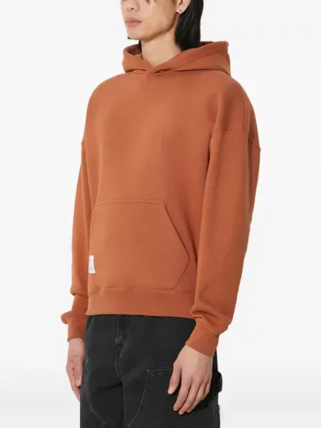 Суичър с качулка Alpha Industries с принт кафяво