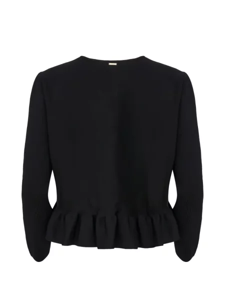 Cardigan Twinset cu motiv cu inimi negru