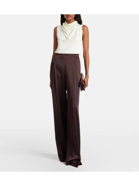 Top Altuzarra drapat alb