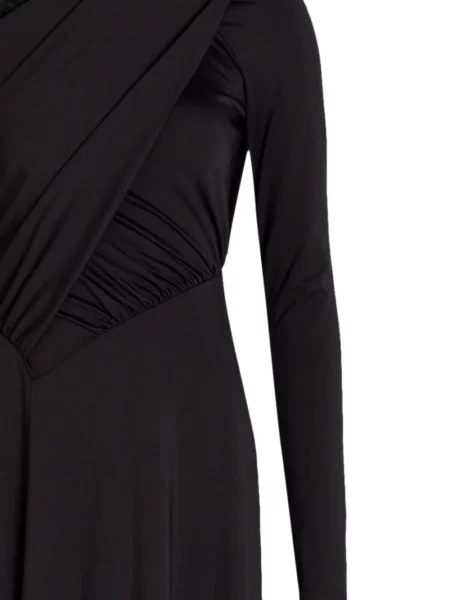 Aszimmetrikus midi ruha Victoria Beckham fekete