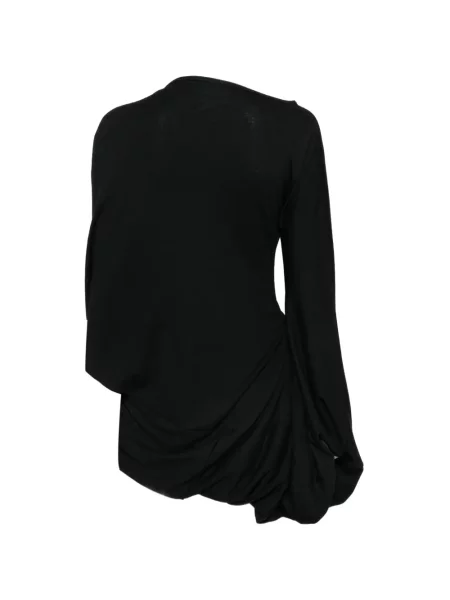Pulover Junya Watanabe asimetric drapat negru