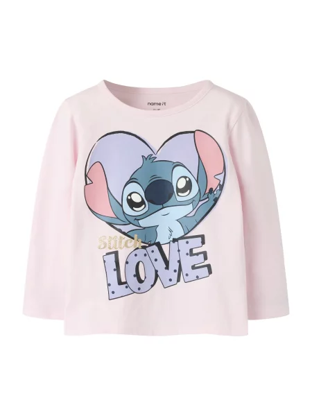 NAME IT Póló NMFANINA STITCH opál / világoslila fáradt rózsaszín