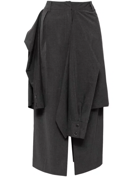 Spódnica midi Goen.j do kolan szara