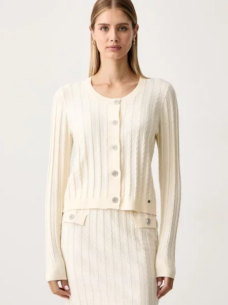 Gaudi cardigan pentru femei cu vâscoză bej