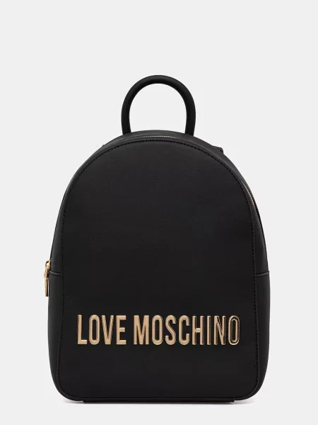 Раница Love Moschino дамска малък с изчистен дизайн черно