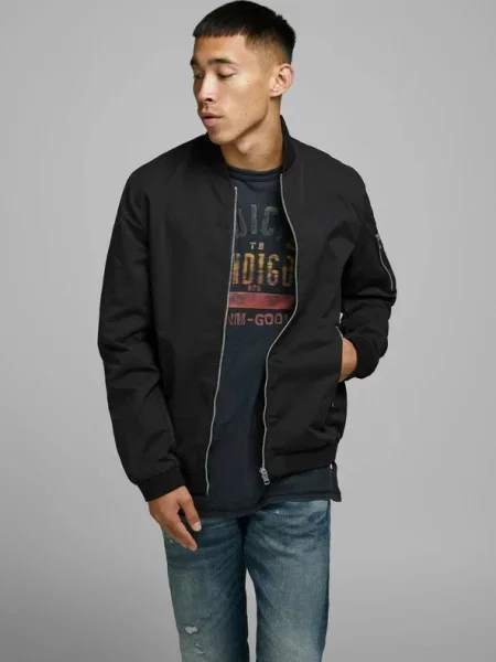 JACK & JONES Geacă de primăvară-toamnă JJERush' negru