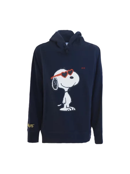 Bluza Sun68 z nadrukiem niebieska