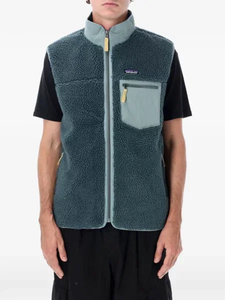 Vestă Patagonia din fleece clasică albastru
