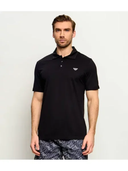 Tricou polo Emporio Armani negru