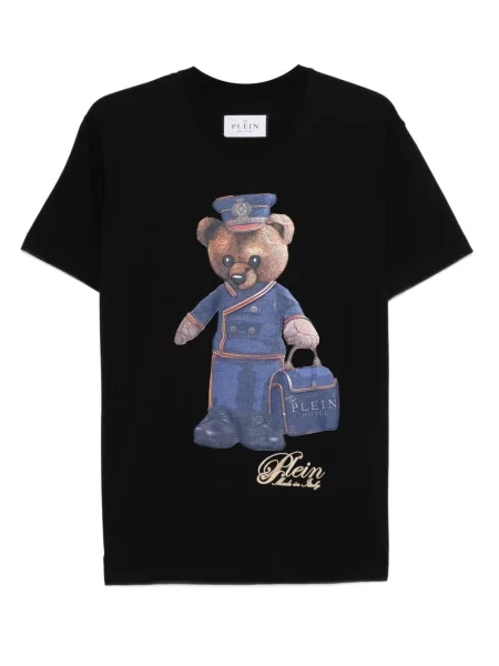 Tricou Philipp Plein cu imagine teddy negru