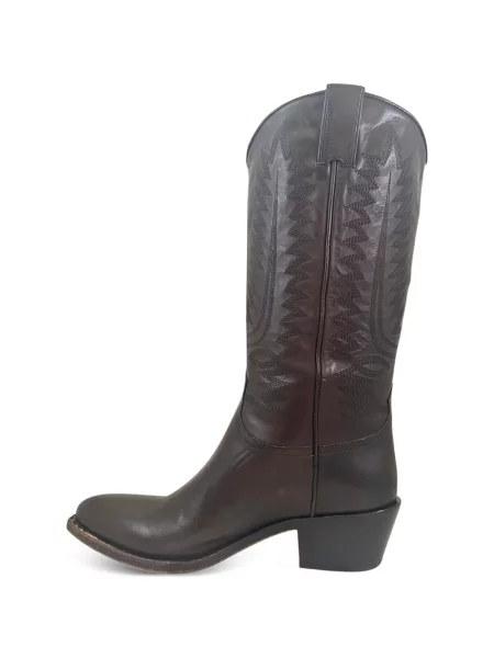 Botine Sartore cu broderie din piele maro